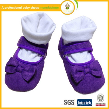 2015Hot Verkauf Baby Prinzessin Schuhe mit bowknot / Mode Babys Klett Tuch erste Wanderer